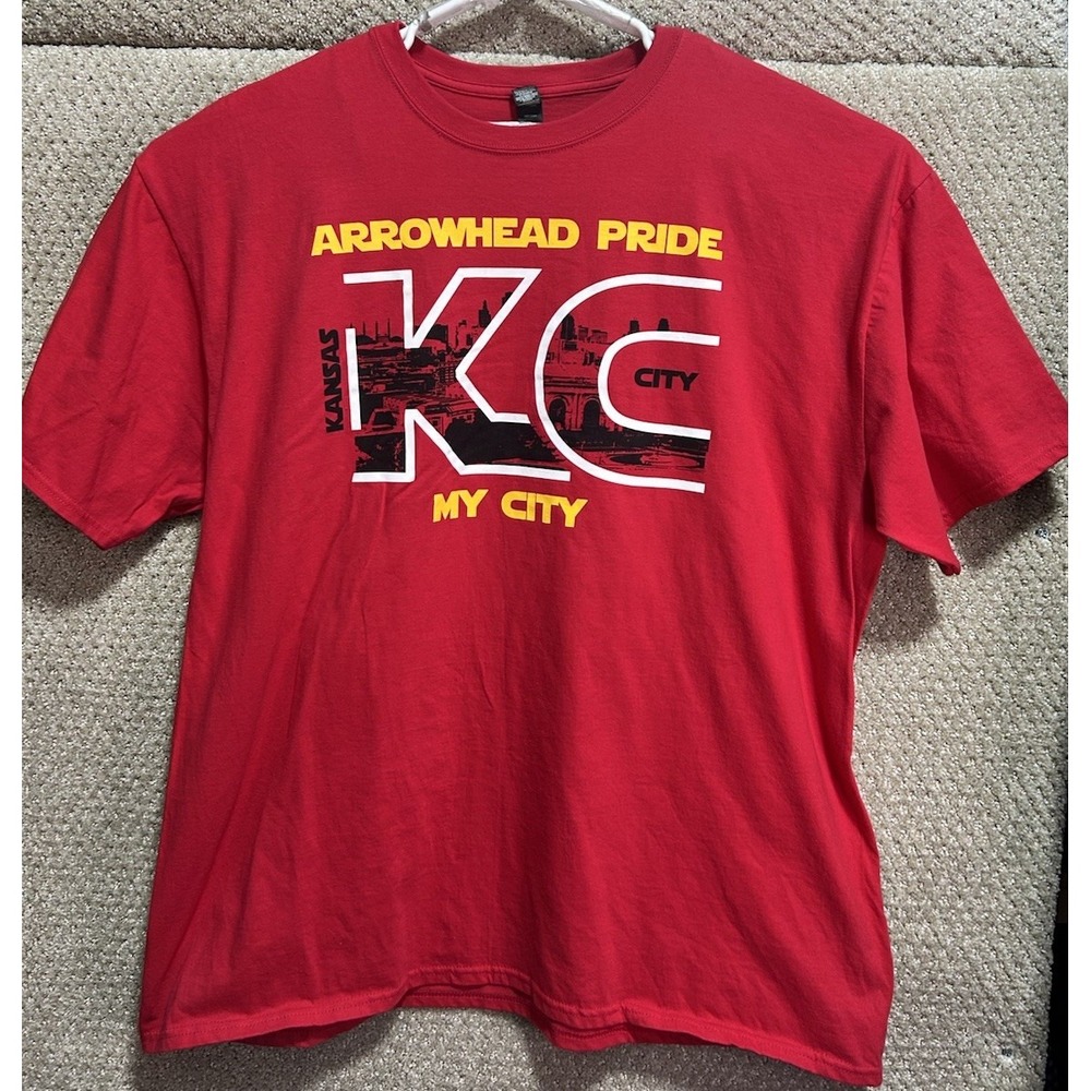 Kansas City Chiefs NFL "Arrowhead Pride" Short Sleeve T Shirt‎ Men's Size XL